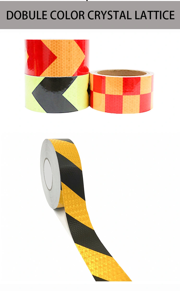 High Visibility PVC Honeycomb Red Arrow Barrier Ordinary Safety Reflective Tape