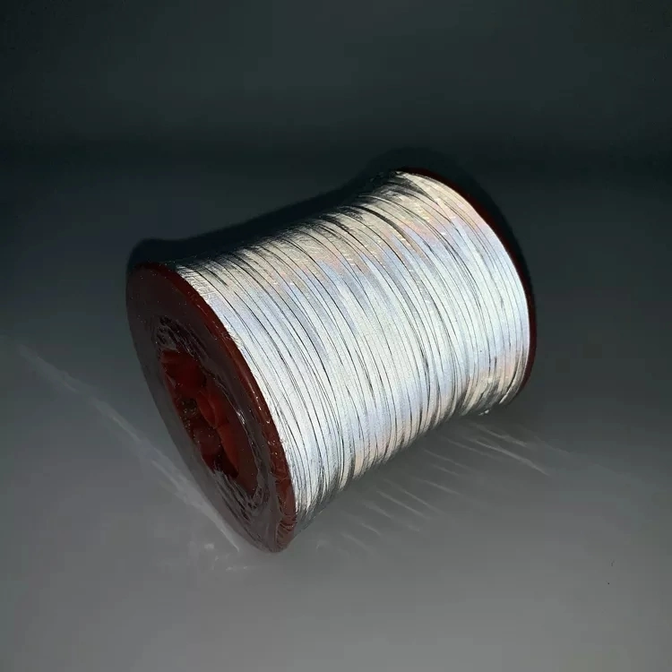 High Visibility Double Side Reflective Yarn Thread/Single Side Reflective Yarn for Knitting Weaving