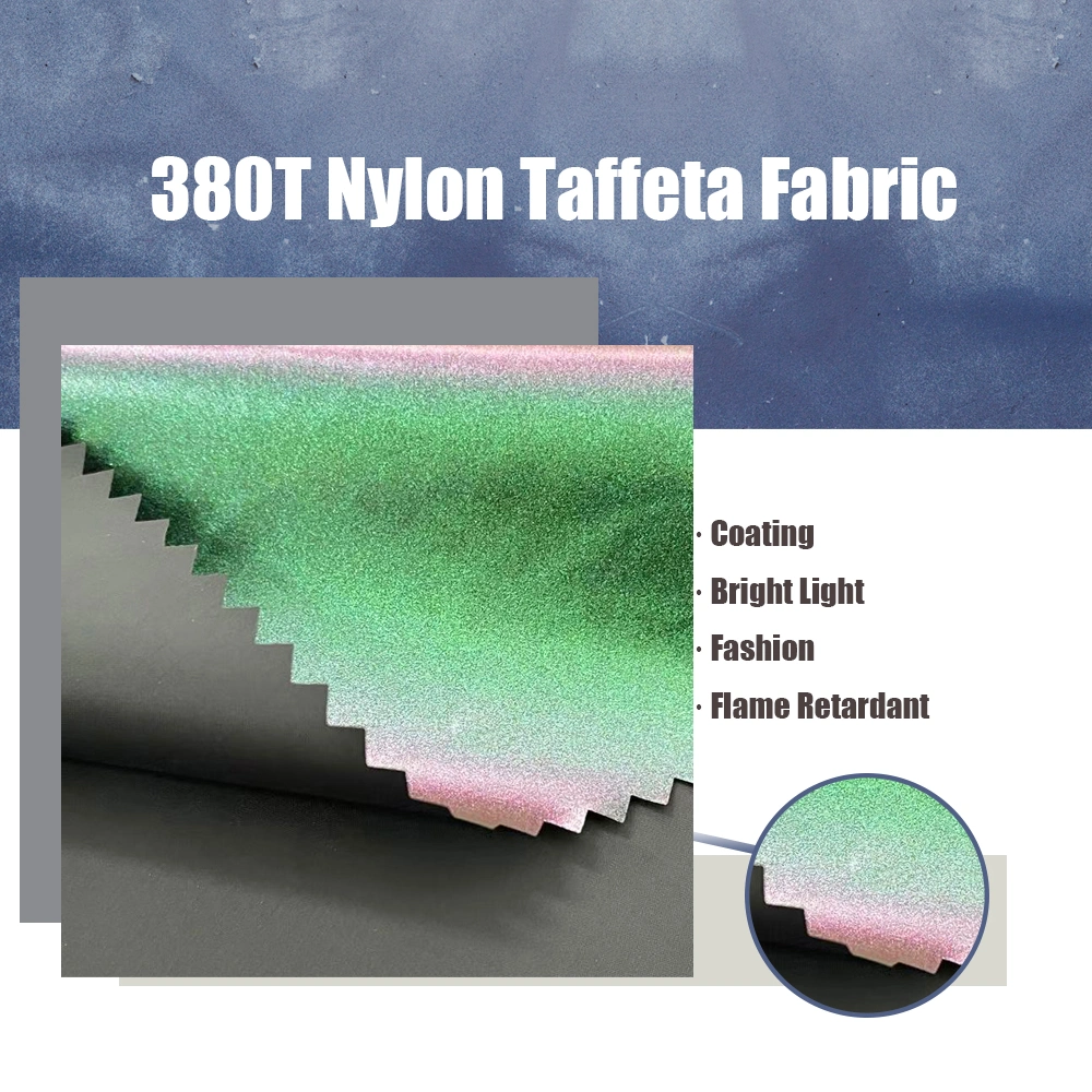 380t Symphony Reflective Coated Nylon Taffeta Fabric Used Fashionable Clothing Garment Fabric