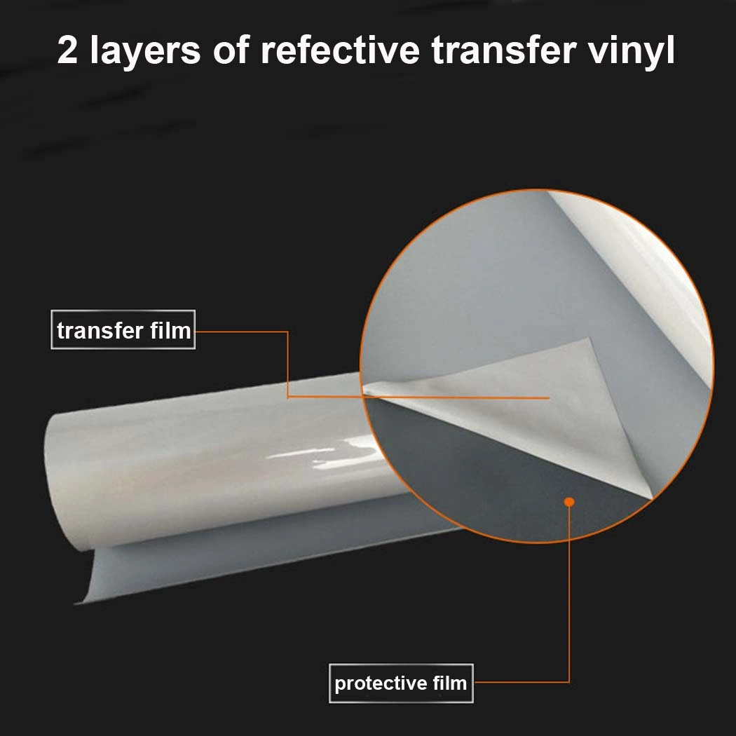 2 Layers Reflective Heat Transfer Vinyl Flex/Film for T Shirt Printing Selling by Meters