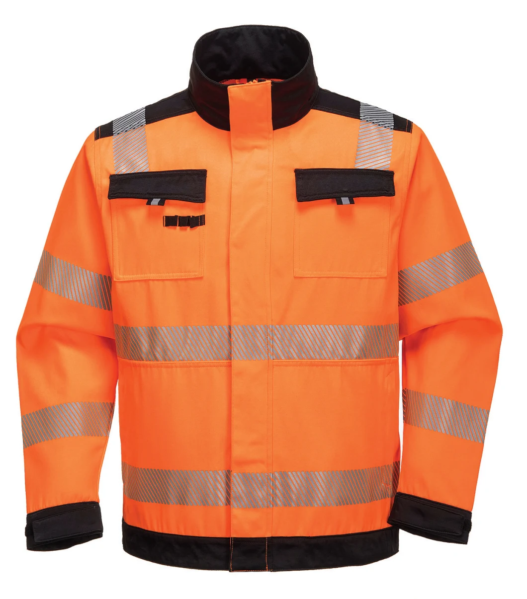 Hi-VI Safety Workwear Factory Produce 65% Polyester 35% Cotton Jacket for Work with Waterproof Upper Fabric