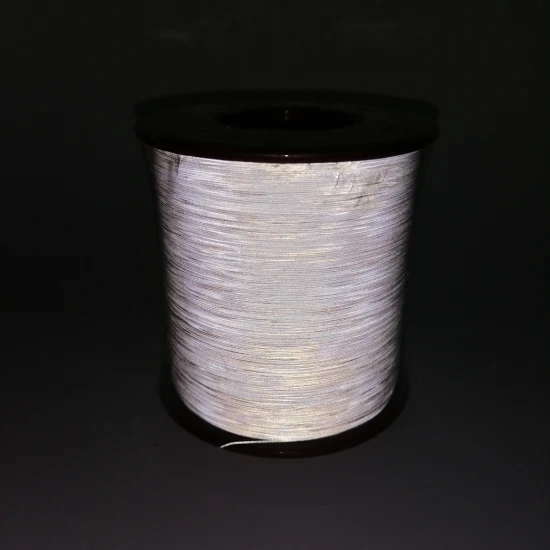 100% Polyester Double-Sided Retro Reflective Thread Knitting Yarn