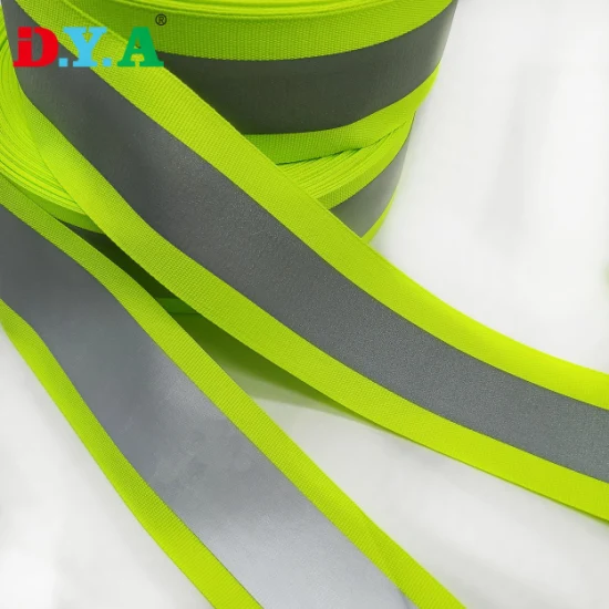 Whosale Low MOQ Multi Color Polyester Webbing with Reflective Tape for Tent Safety Garment