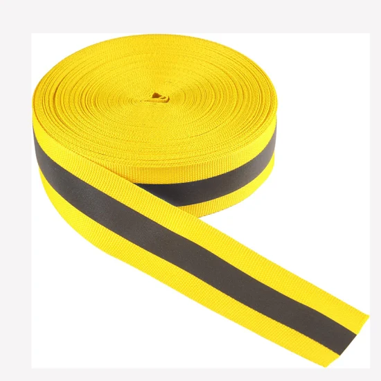 White Silver White Safety Reflective Webbing Tape, High Vis Reflective Fabric Ribbon Sew on Bags/Shoes/Garments